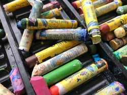 Art at Brillantmont international school - crayons
