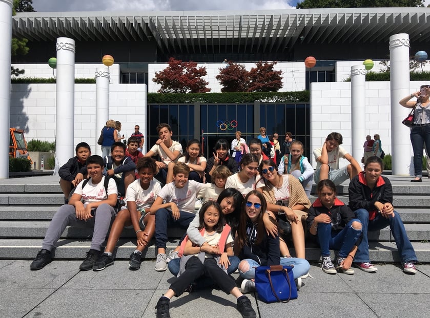 summer school students at the olympic museum