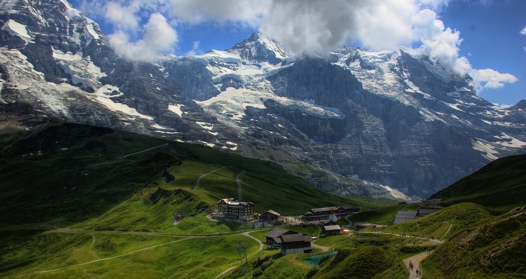 swiss alps mountain range