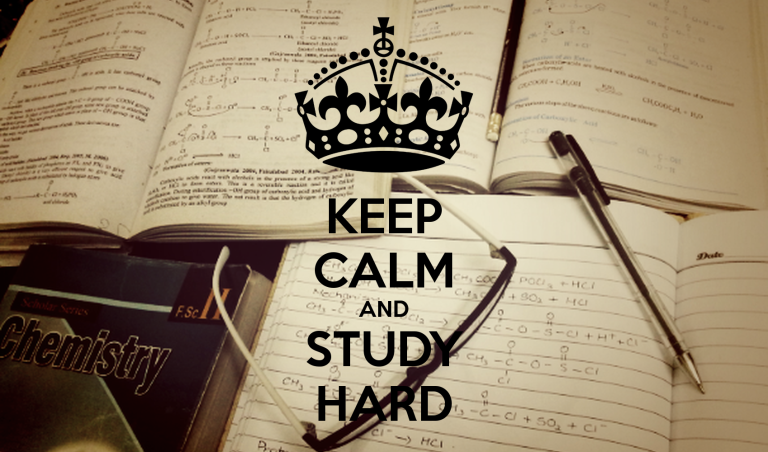 keep calm and study hard